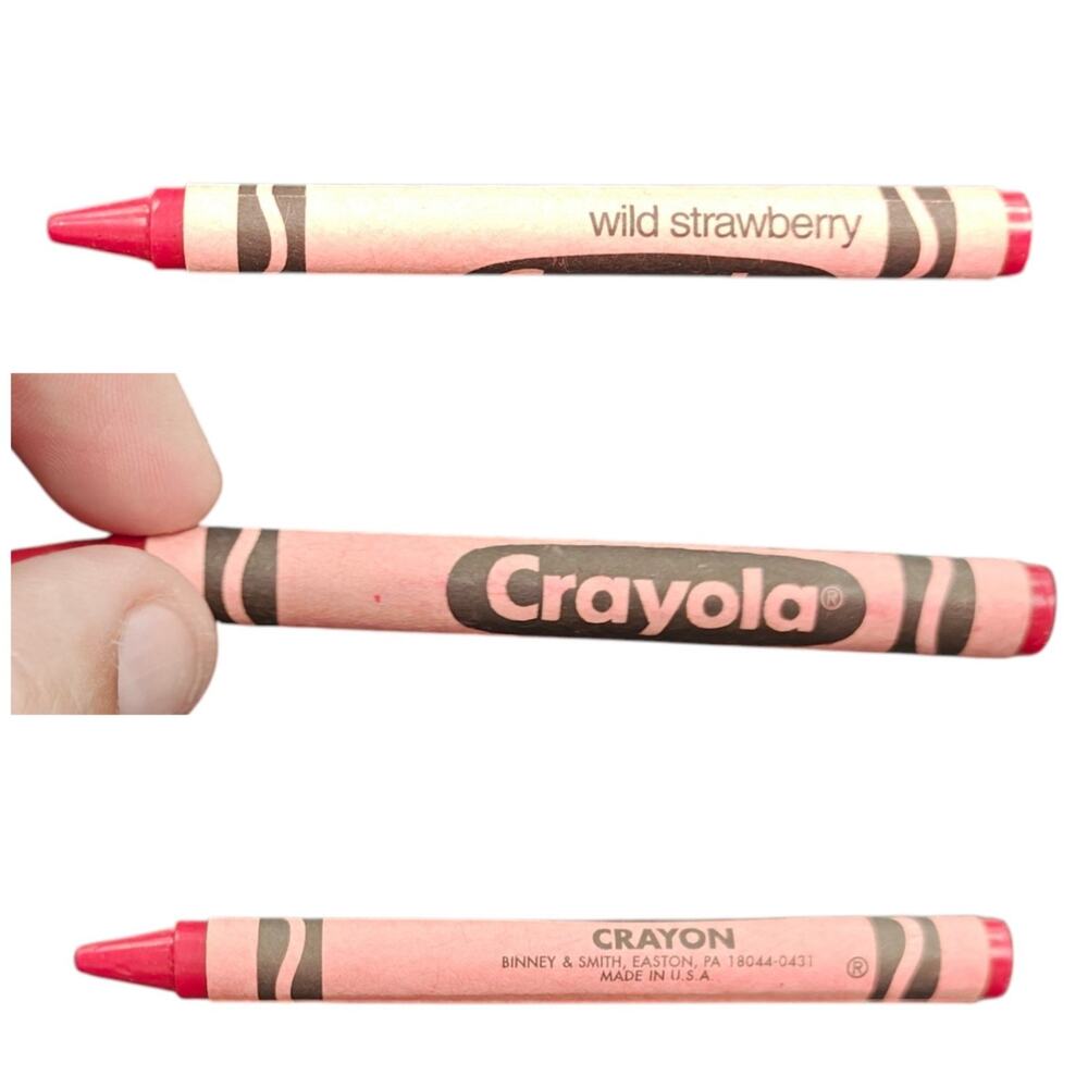 Vintage Wild Strawberry colored Binney & Smith, Crayola LLC